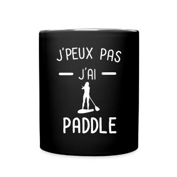 je peux pas j'ai paddle femme - Mug uni - noir - Devant