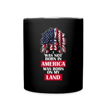 Ich wurde nicht in Amerika geboren. Es wurde auf m - Tasse einfarbig - Schwarz - Vorne