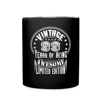 Vintage 99 Years Of Being Awesome Limited Edition - Full Colour Mug - black - Front