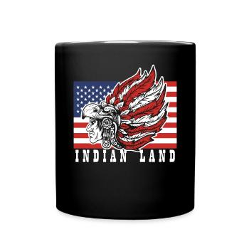Indian Land Ureinwohner Amerikas Flagge Astrologie - Tasse einfarbig - Schwarz - Vorne