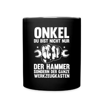 Patenonkel Pate Onkel - Tasse einfarbig - Schwarz - Vorne