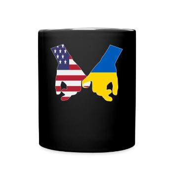 Le Royaume-Uni soutient Ukraine Love Heart - Mug uni - noir - Devant
