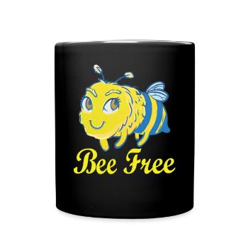 Le Royaume-Uni soutient Ukraine Love Heart - Mug uni - noir - Devant