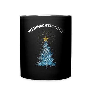 Tannenbaum Weihnachtsbaum Christbaum Tanne - Tasse einfarbig - Schwarz - Vorne
