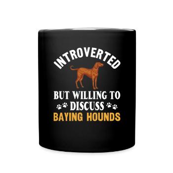 Redbone Coonhound Dog Gift - Full Colour Mug - black - Front