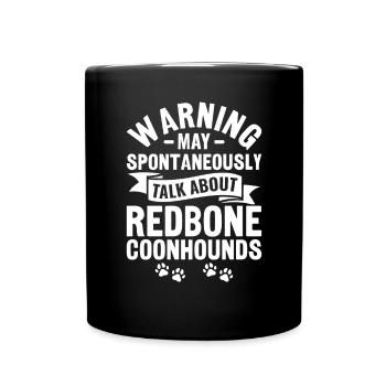 Redbone Coonhound Dog Gift - Full Colour Mug - black - Front