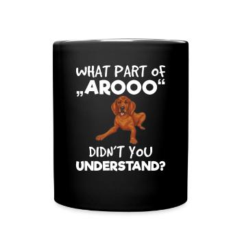 Redbone Coonhound Dog Gift - Full Colour Mug - black - Front