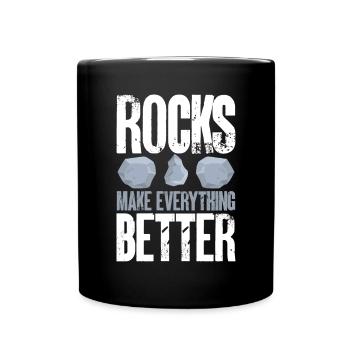 Rockhound Geology Rock Collecting Stone Collectors - Full Colour Mug - black - Front