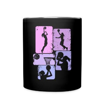 Basketball joueur de basket-ball filles enfants femmes - Mug uni - noir - Devant