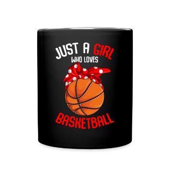 Joueur de basket fille de basket-ball - Mug uni - noir - Devant