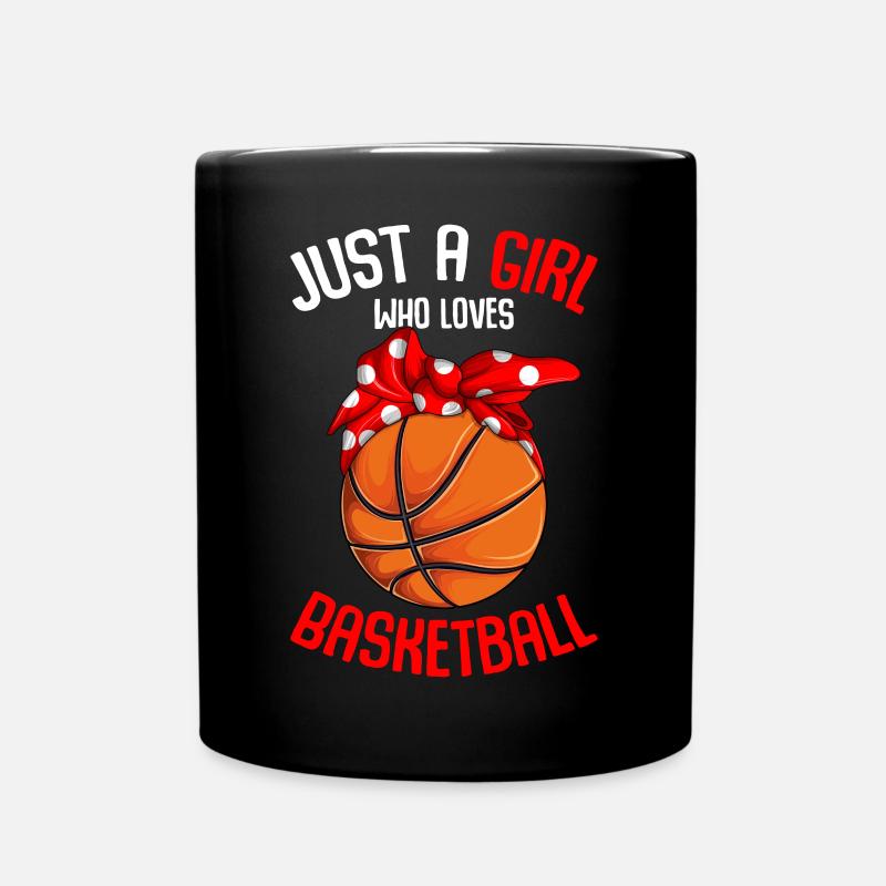 Basketball Mädchen Basketballerin - Tasse einfarbig - Schwarz