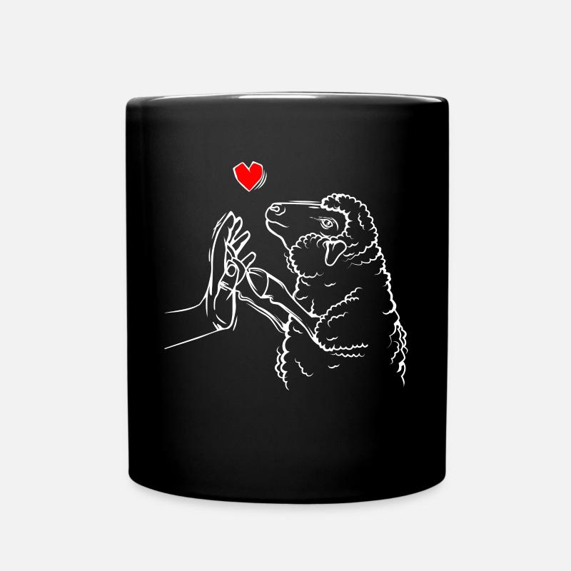 Schaf Liebe Schafe - Tasse einfarbig - Schwarz