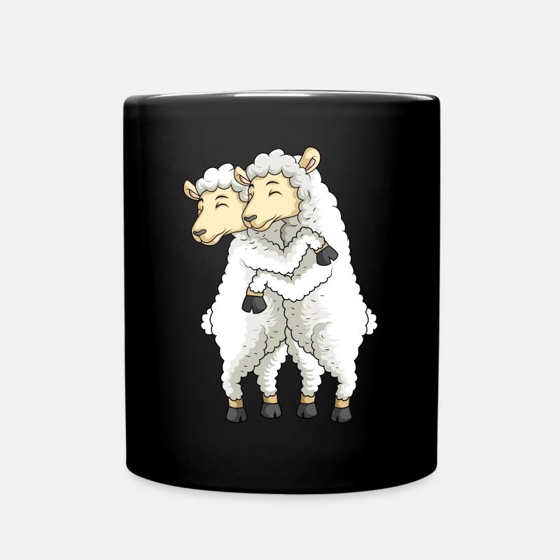 Schaf Liebhaber Schafe - Tasse einfarbig - Schwarz