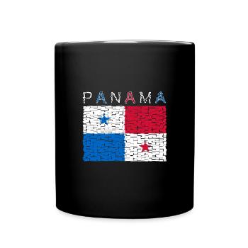 Drapeau du Panama - Mug uni - noir - Devant