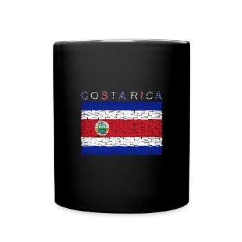 Costa Rica Flag - Full Colour Mug - black - Front