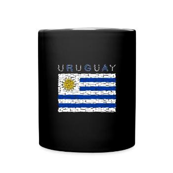 Uruguay Flagge - Tasse einfarbig - Schwarz - Vorne