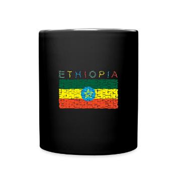 Ethiopia Flag - Full Colour Mug - black - Front