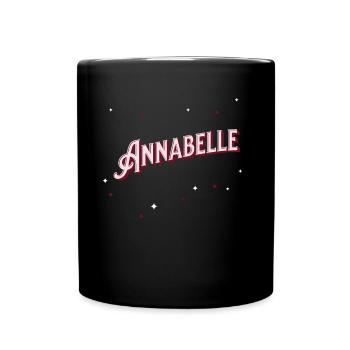 Annabelle Namen personalisiert - Tasse einfarbig - Schwarz - Vorne