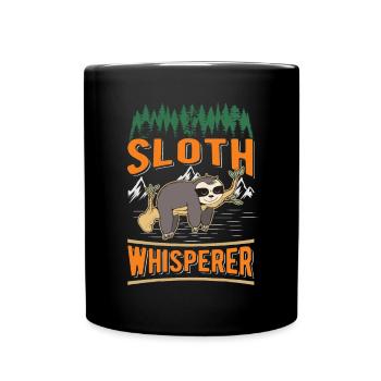 Faultier Flüsterer Sloth Whisperer - Full Colour Mug - black - Front