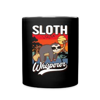 Faultier Flüsterer Sloth Whisperer - Full Colour Mug - black - Front