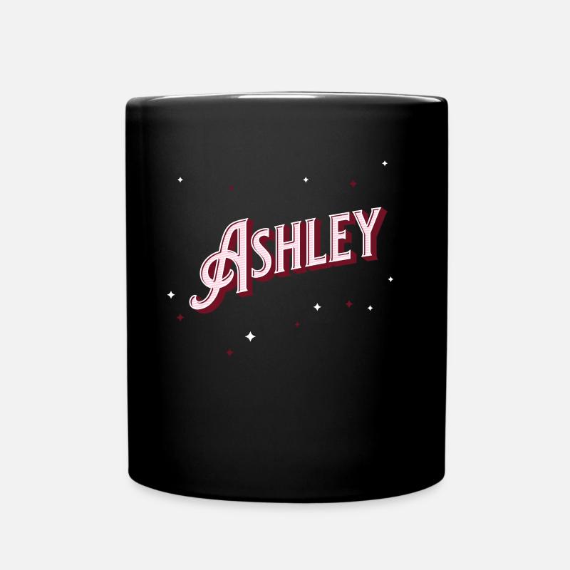 Ashley Namen personalisiert - Tasse einfarbig - Schwarz