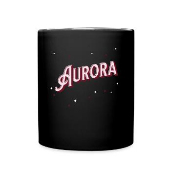Aurora Namen personalisiert - Tasse einfarbig - Schwarz - Vorne