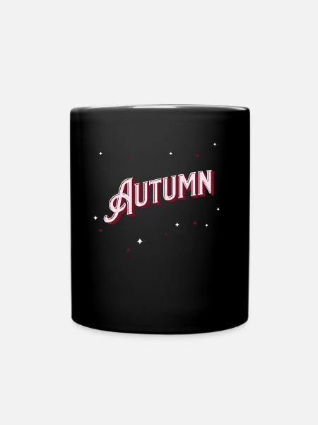 Autumn names personalised - Full Colour Mug - black