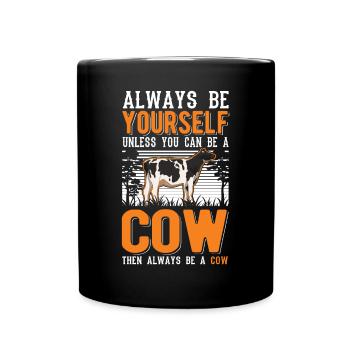 Cow Gift Farmer Cattle Breeder Cows - Full Colour Mug - black - Front