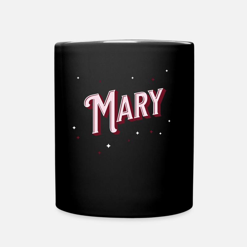 Mary Namen personalisiert - Tasse einfarbig - Schwarz