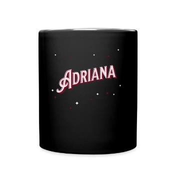 Adriana Namen personalisiert - Tasse einfarbig - Schwarz - Vorne