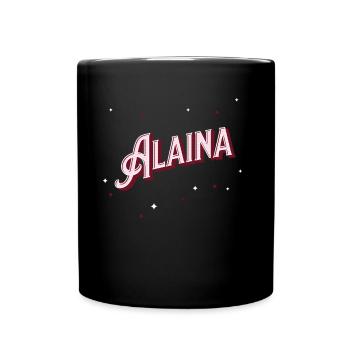 Prénom Alaina personnalisé - Mug uni - noir - Devant