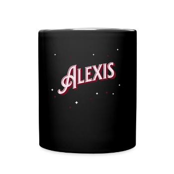 Alexis Namen personalisiert - Tasse einfarbig - Schwarz - Vorne