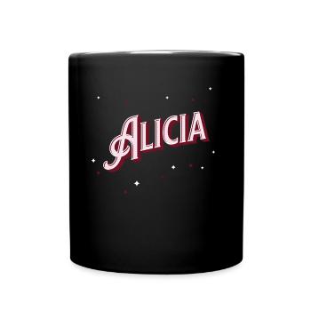 Alicia name personalized - Full Colour Mug - black - Front