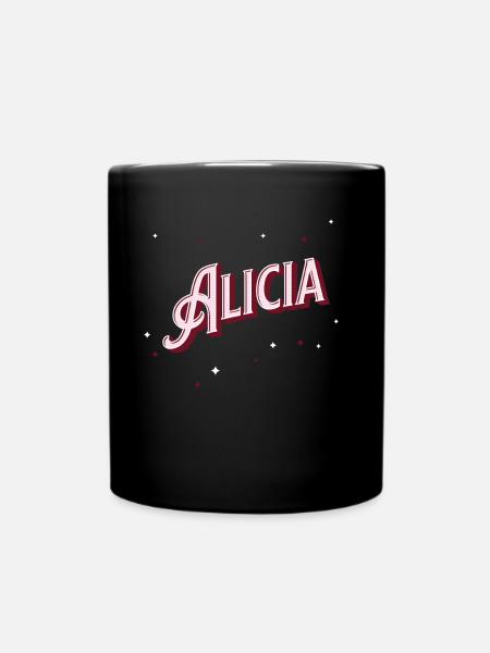 Prénom Alicia personnalisé - Mug uni - noir