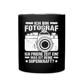 Fotokamera Fotograf Friere Zeit ein - Tasse einfarbig - Schwarz - Vorne
