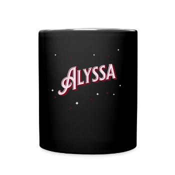 Alyssa name personalized - Full Colour Mug - black - Front