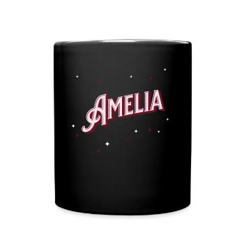 Amelia name personalized - Full Colour Mug - black - Front