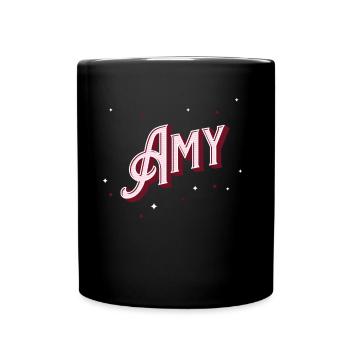 Prénom Amy personnalisé - Mug uni - noir - Devant