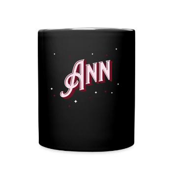 Ann Namen personalisiert - Tasse einfarbig - Schwarz - Vorne