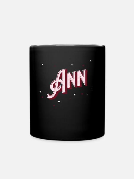 Ann Namen personalisiert - Tasse einfarbig - Schwarz