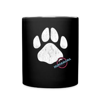 Hundemama Frauchen Hundebesitzerin Geschenk - Tasse einfarbig - Schwarz - Vorne