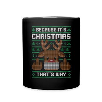 Noël moche Cadeau de Noël moche - Mug uni - noir - Devant