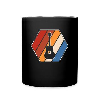 Guitar Retro - Full Colour Mug - black - Front