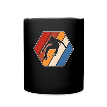 Skate Retro - Tasse einfarbig - Schwarz - Vorne