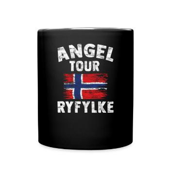 RYFYLKE - Angel Tour Norwegen Personalisierbar - Tasse einfarbig - Schwarz - Vorne