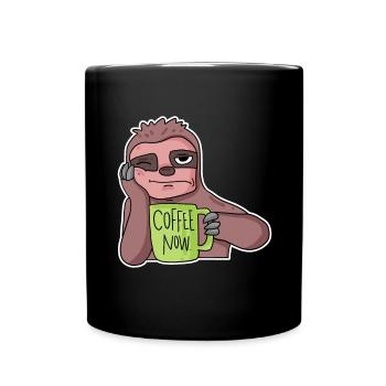 Employé paresseux - Mug uni - noir - Devant