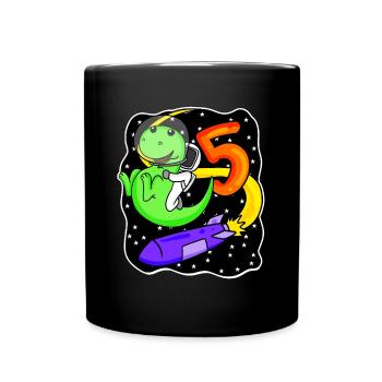Garçon 5 ans - Cadeau 5ème anniversaire - Mug uni - noir - Devant