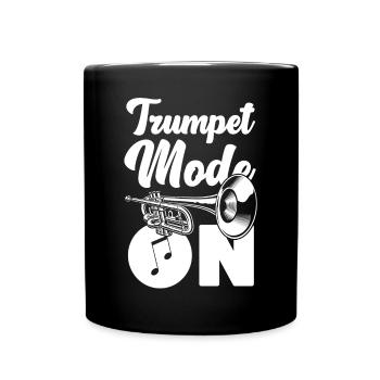 Trumpet Player Trumpet Mode On - Tasse einfarbig - Schwarz - Vorne