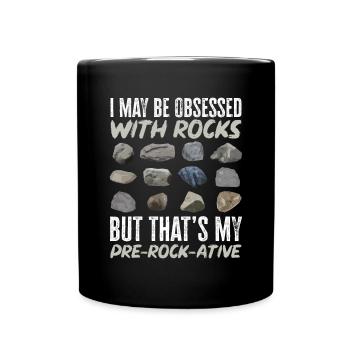Rockhound Geology Rock Collecting Stone Collectors - Full Colour Mug - black - Front