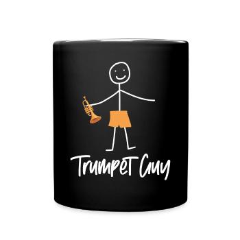 Trumpet Player Minimalistic - Tasse einfarbig - Schwarz - Vorne